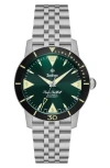 Zodiac Men's Super Sea Wolf Skin Diver Automatic Bracelet Watch, 39mm In Silver