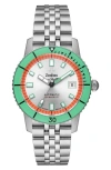 Zodiac Compression Diver Automatic Stainless Steel Watch, 40mm In Silver/steel