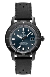 Zodiac Ceramic Compression Diver Automatic Rubber Strap Watch, 41mm In Black