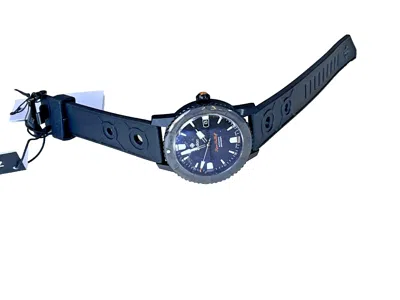 Pre-owned Zodiac Super Sea Wolf Compression 40mm Black Dial Automatic Stp 1-11 Zo9297
