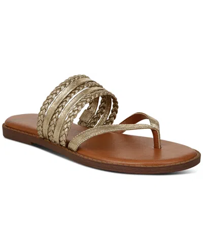 ZODIAC WOMEN'S CARY BRAIDED STRAPPY THONG FLIP FLOP SLIDE SANDALS