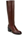 Zodiac Women's Cindy Tall Block-heel Boots In Coffee Brown Leather