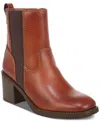 Zodiac Women's Claret Block-heel Stretch Booties In Cognac Brown