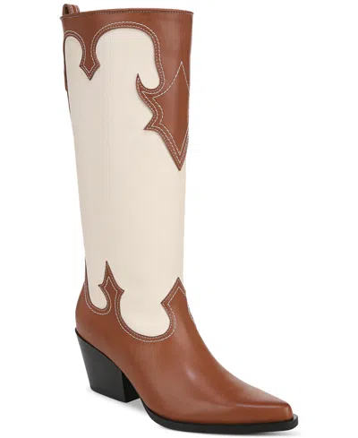 Zodiac Women's Dawson Tall Western Boots In Brown,white Leather