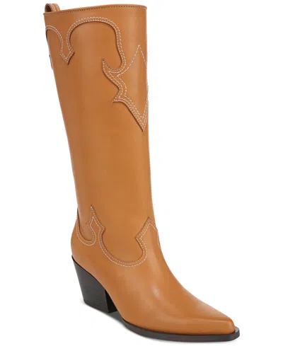 Zodiac Women's Dawson Tall Western Boots In Cuoio Brown Leather