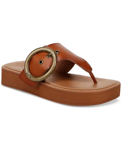 Zodiac Women's Jadon T-strap Buckled Slip-on Sandals In Brown