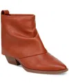 Zodiac Women's Malina Foldover Cuff Western Booties In Sienna Red Leather