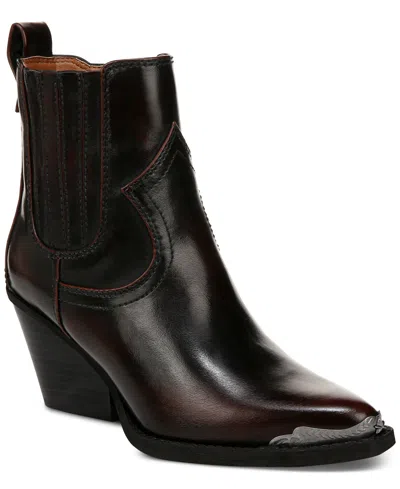 Zodiac Women's Raylin Embellished Cowboy Booties In Mahogany