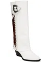 Zodiac Women's Rowena Foldover Cuff Western Boots In White Multi Wing