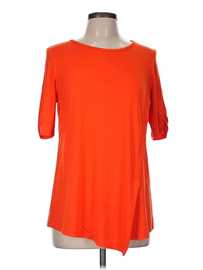 Pre-owned Zoe 3/4 Sleeve T-shirt In Orange