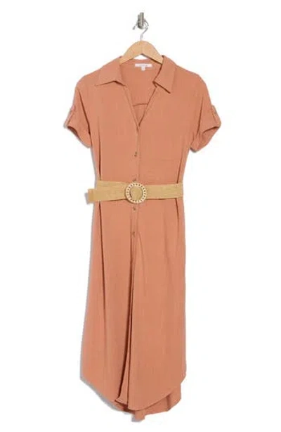 Zoe And Claire Belted Shirtdress