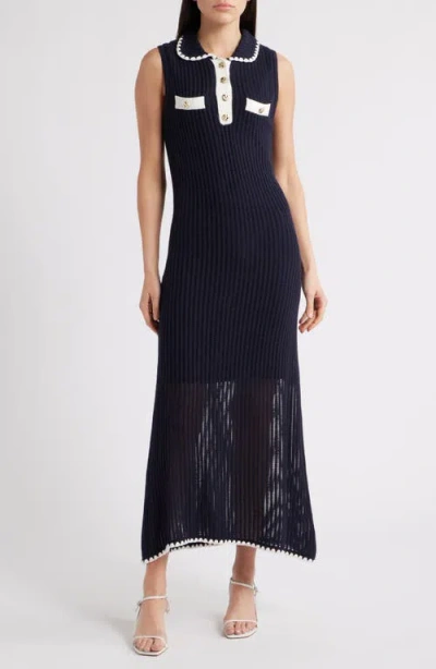 Zoe And Claire Polo Sweater Midi Dress