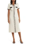 ZOE AND CLAIRE ZOE AND CLAIRE SHORT SLEEVE BUTTON-UP SHIRTDRESS