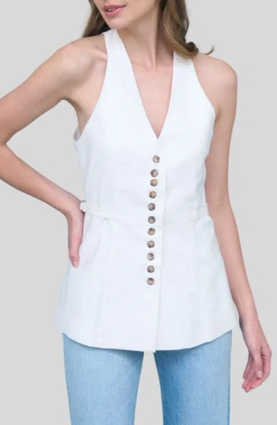 Zoe And Claire V-neck Vest In White