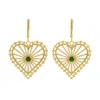 Zoe And Morgan Women's Amor Earrings Gold Chrome Diopside In Gold