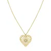 Zoe And Morgan Women's Amor Necklace Gold White Zircon In Gold