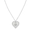 Zoe And Morgan Women's Amor Necklace Silver White Zircon In Silver