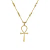Zoe And Morgan Women's Ankh Necklace Gold