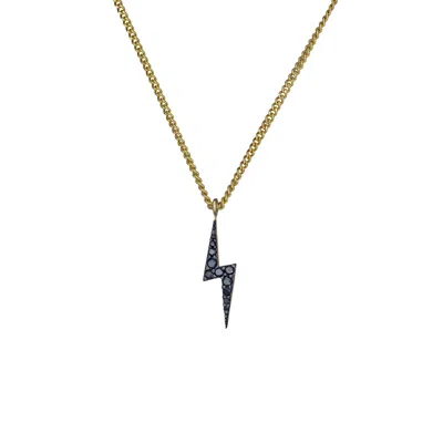 Zoe And Morgan Women's Black / Gold Zap Black Diamond Necklace Gold