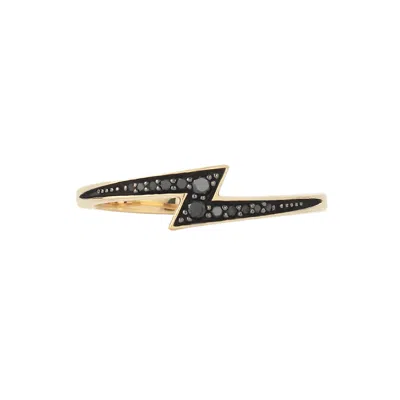 Zoe And Morgan Women's Black / Gold Zap Black Diamond Ring Gold In Multi