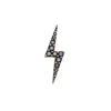 Zoe And Morgan Women's Black / Gold Zap Black Diamond Stud Single