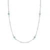 Zoe And Morgan Women's Blue / Silver Azalea Necklace Silver Blue Apatite