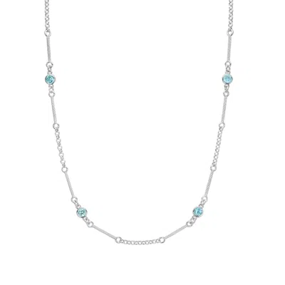 Zoe And Morgan Women's Blue / Silver Azalea Necklace Silver Blue Apatite In Multi
