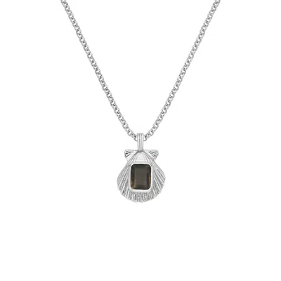 Zoe And Morgan Women's Brown / Silver Alara Necklace- Sterling Silver, Smokey Quartz In Multi