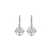 Zoe And Morgan Women's Centred Earrings Silver White Zircon