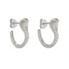 Zoe And Morgan Women's Cobra Hoops Silver In Silver