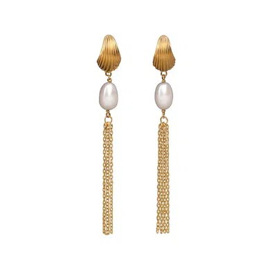 Zoe And Morgan Women's Esme Pearl Earrings Gold