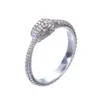 Zoe And Morgan Women's Eternity Snake Silver Ring