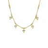 Zoe And Morgan Women's Gold / Blue Hyacinth Necklace Gold Blue Apatite