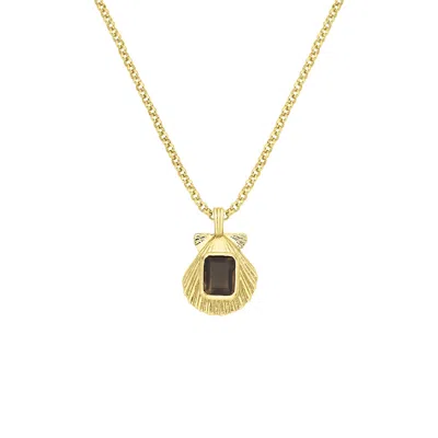 Zoe And Morgan Women's Gold / Brown Alara Necklace - Gold Vermeil, Smokey Quartz In Multi