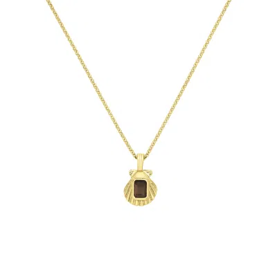 Zoe And Morgan Women's Gold / Brown Cordelia Necklace - Gold Vermeil, Smoky Quartz In Multi