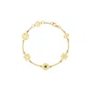Zoe And Morgan Women's Gold / Green Aura Bracelet Gold