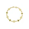 Zoe And Morgan Women's Gold / Green Ayllu Bracelet Gold Chrome Diopside In Multi