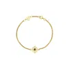 Zoe And Morgan Women's Gold / Green Centred Bracelet Gold Chrome Diopside