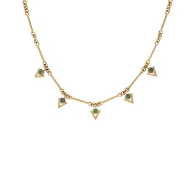 Zoe And Morgan Women's Gold / Green Hyacinth Necklace Green Apatite Gold
