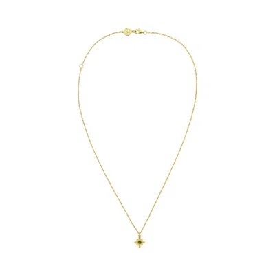 Zoe And Morgan Women's Gold / Green Inka Necklace Gold Chrome Diopside