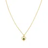 Zoe And Morgan Women's Gold / Green Kind Heart Necklace Gold Chrome Diopside In Multi