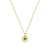 Zoe And Morgan Women's Gold / Green Manuka Necklace Gold Chrome Diopside