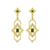 Zoe And Morgan Women's Gold / Green Munay Earrings Gold Chrome Diopside In Multi