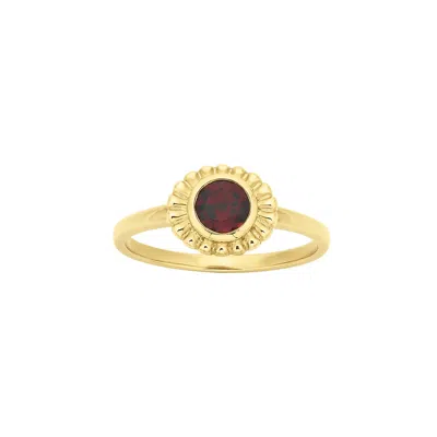 Zoe And Morgan Women's Gold / Red Odette Ring Gold With Garnet In Multi