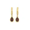 Zoe And Morgan Women's Gold / Red Ophelia Hoops Gold With Garnet In Multi