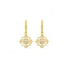 Zoe And Morgan Women's Gold / White Centred Earrings Gold White Zircon