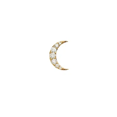 Zoe And Morgan Women's Gold / White Luna Diamond Stud Single