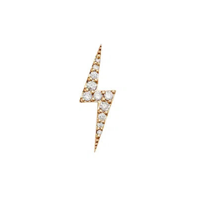 Zoe And Morgan Women's Gold / White Zap Diamond Stud Single