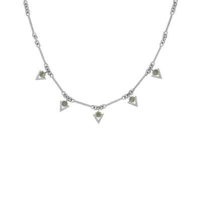 Zoe And Morgan Women's Green / Silver Hyacinth Necklace Green Apatite Silver