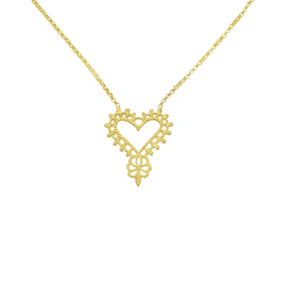 Zoe And Morgan Women's Heart Necklace Gold